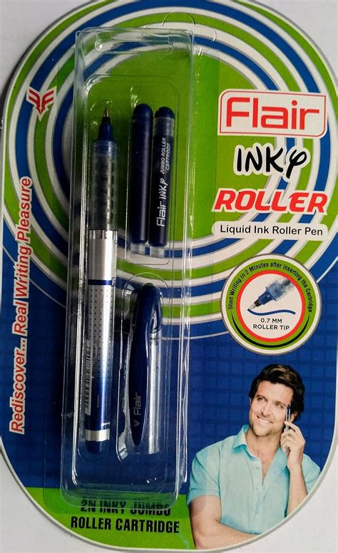 FLAIR Inky Series Liquid Ink Roller Pen Blister Pack | 0.7 mm Tip Size ...