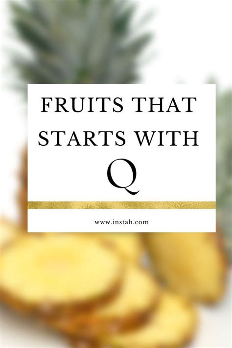 fruit starting q