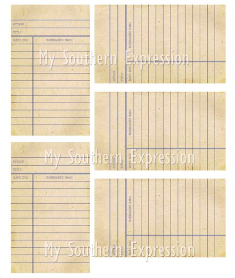 Image result for Library Card Example