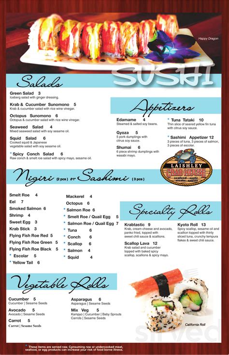 Menu for Laishley Crab House in Punta Gorda, FL | Sirved