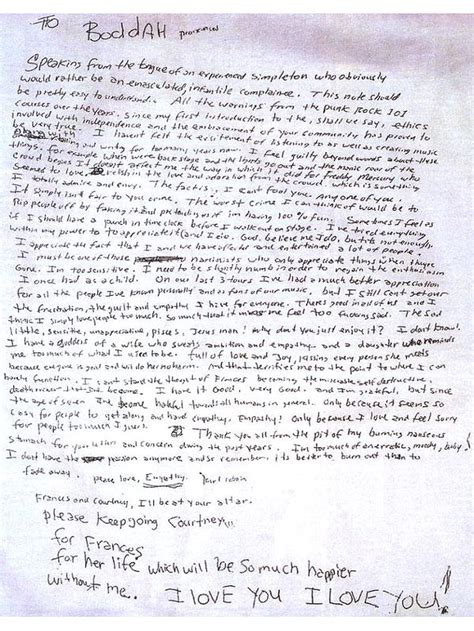 Kurt Cobain Note