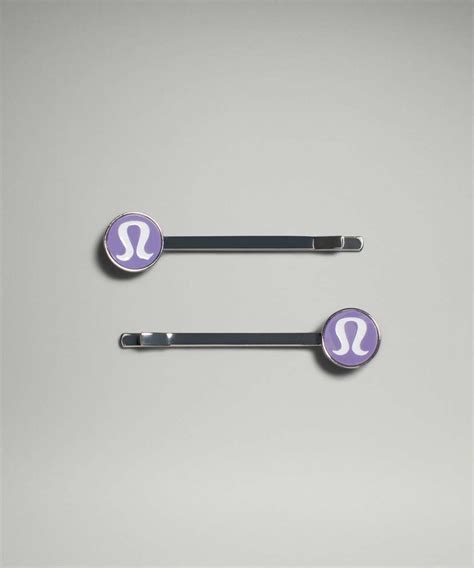 Lululemon Logo Bobby Pins *2 Pack - Dark Lavender - lulu fanatics