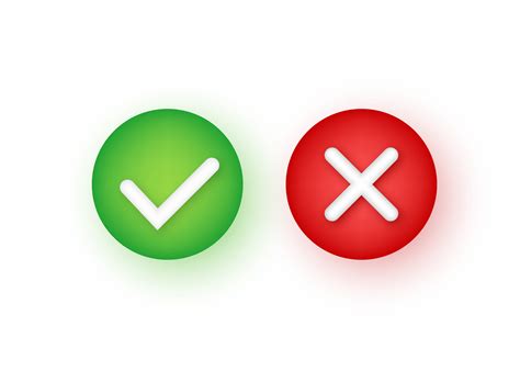 Check marks yes and no, check mark icon symbol. Vector stock ...