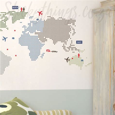 World Map Wall Sticker 的图像结果