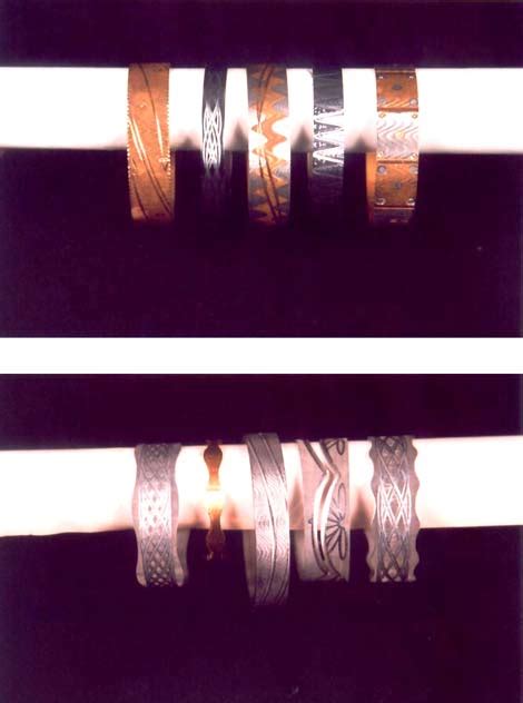 Bangle-ring zig-zag/waves faceting machine