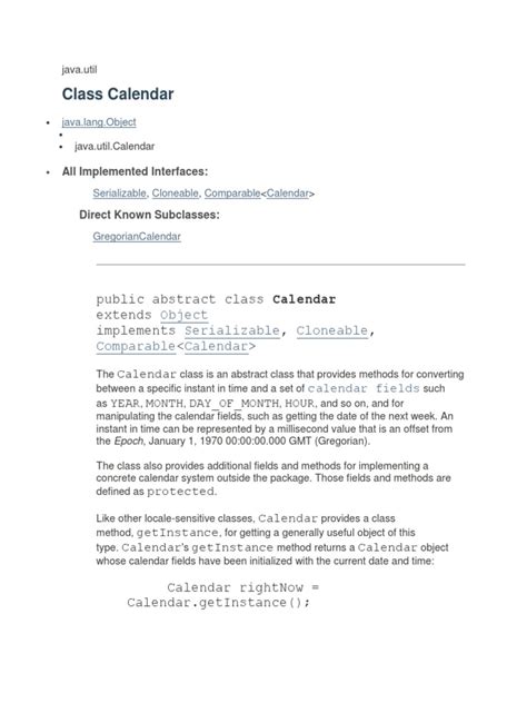 Image result for Java Calendar Tutorial