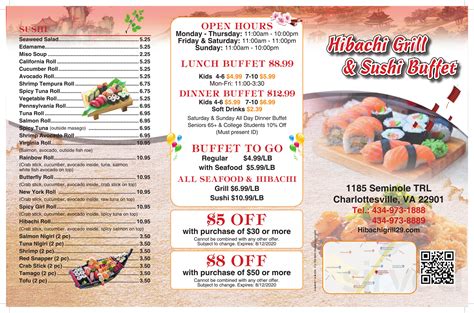 Hibachi Grill & Supreme Buffet menu in Charlottesville, Virginia, USA