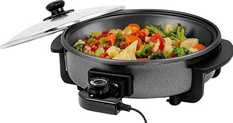 Buy SKYTONE Electric Skillet and Frying Pan, 12 Inch Round Cooker with ...
