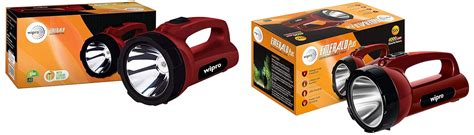 Wipro Emerald Rechargeable Emergency Light (Red) & Emerald Plus ...