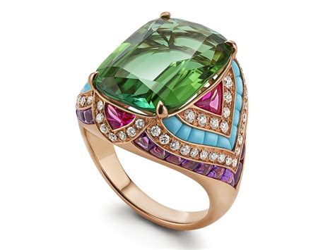 巴洛克艺术风潮！BVLGARI宝格丽2020年新高级珠宝系列Barocko戒指-第一黄金网