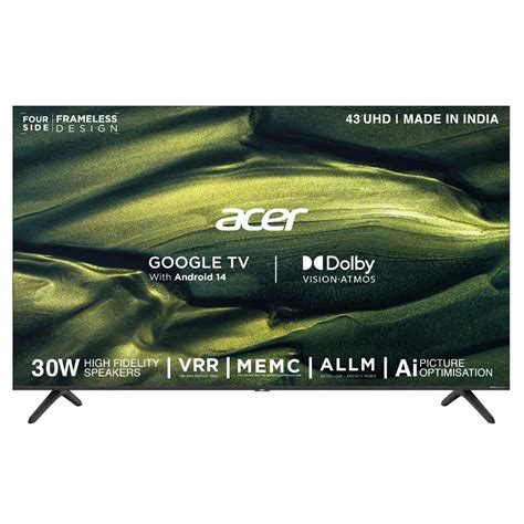 Acer L Series 109 cm (43 inches) 4K Ultra HD Smart LED Google TV, AR43 ...