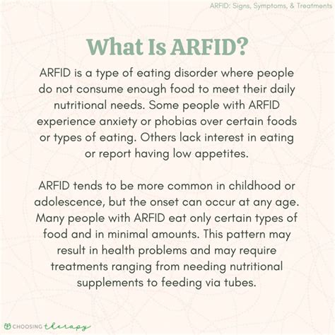 ARFID: Signs, Symptoms, & Treatments