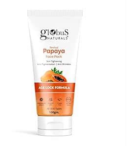 Globus Naturals Papaya Face Pack, For Tan Removal, Age Lock Formula For ...