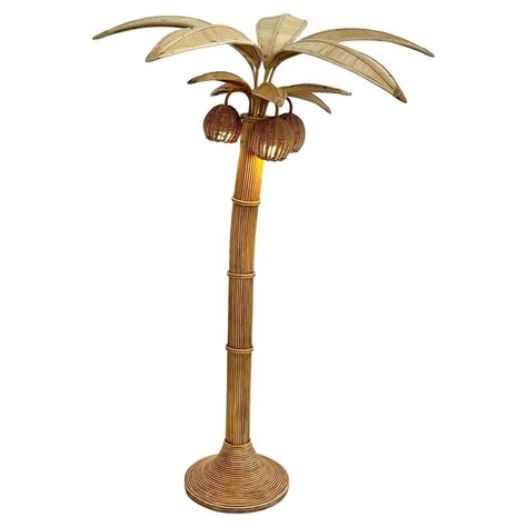Rattan and Wicker Palm Tree Floor Lamp at 1stDibs | rattan palm tree ...
