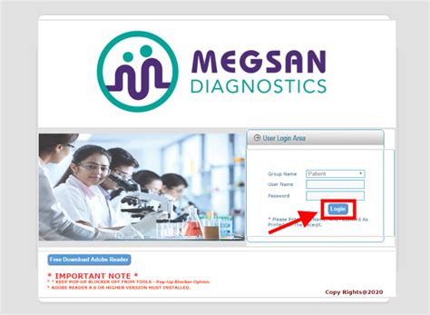 Download Reports from Megsan Diagnostics
