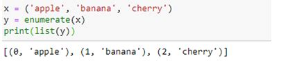 Image result for Enumerate Function Python