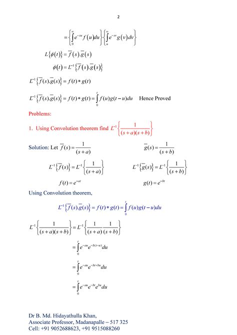 Image result for +Laplacetransofrm Convolution Practice
