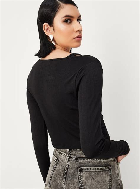 Buy Women Solid Asymmetric Neck Top Online at just Rs. 699.0 ...
