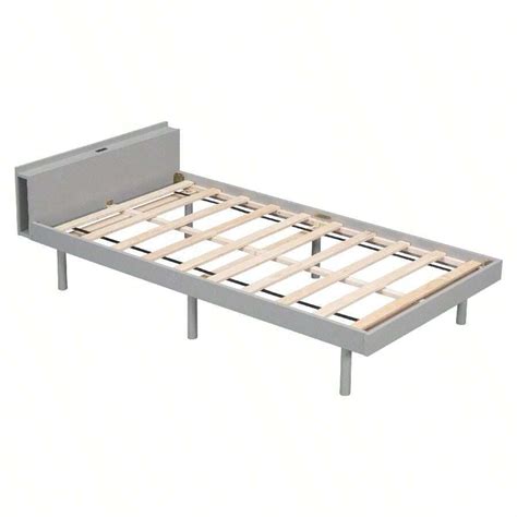 Modern Design Twin Size Platform Bed Frame With Built-In USB Port ...