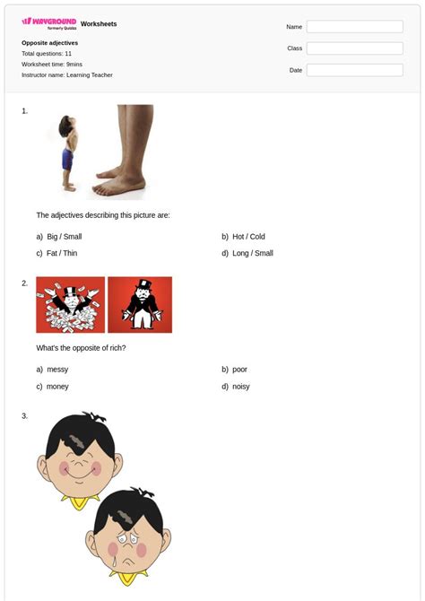 50+ Identifying Opposites worksheets for Class 4 on Wayground | Free ...