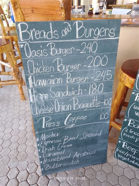 Menu at Casa James Oasis Bar & Grill, San Juan