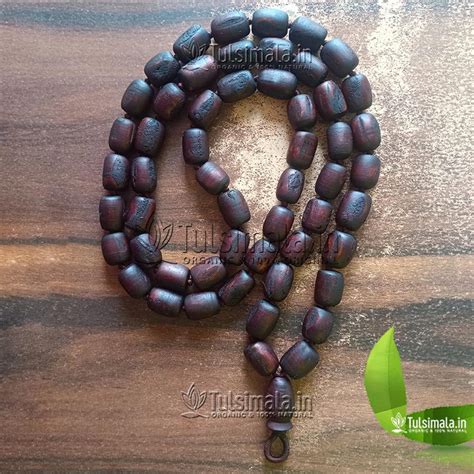 54+1 Beads Original Tulsi Handmade Beads Japa Mala 18mm Beads Size Dark ...