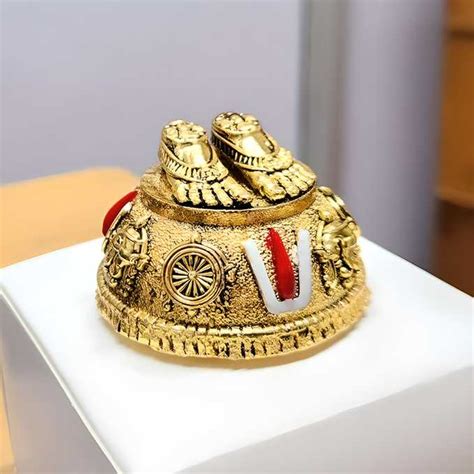 Gold Plated Balaji Charan Paduka – Ram Mandir Store