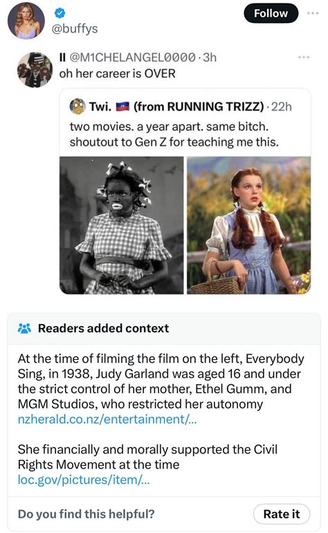 Judy Garland didn’t willingly do blackface : r/GetNoted