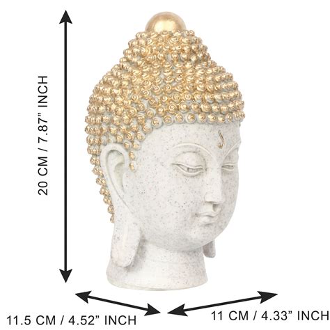 Decorative Buddha Head Polyresin Showpiece - eCraftIndia Online