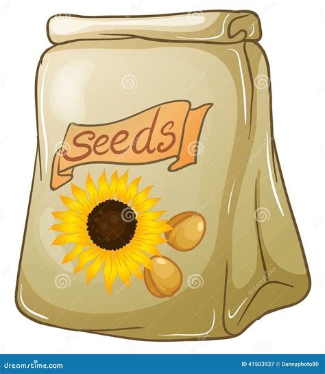 A pack of sunflower seeds stock vector. Image of illustration - 41503937