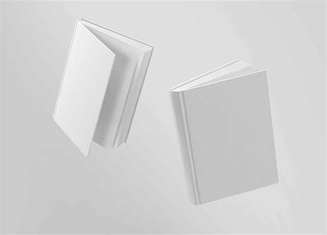 Floating Hardcover Books Mockup
