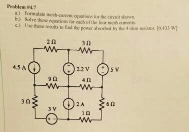 Image result for Mesh Current Equations