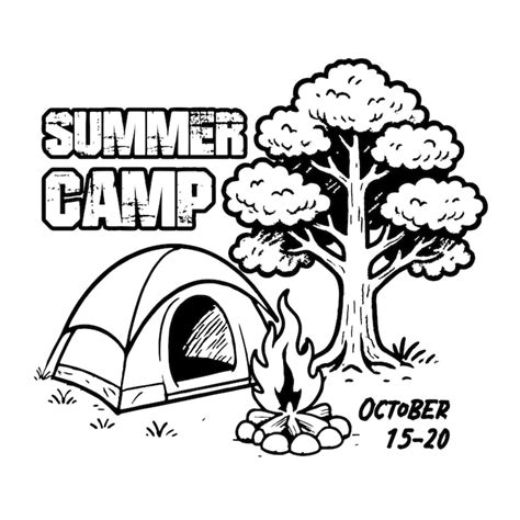 Black white summer camp Images - Free Download on Freepik