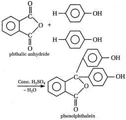 The product is formed on the condensation of phenol with phthalic anhydride