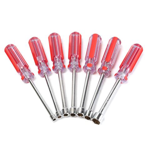 Generic 7Pcs Steel Shaft Nut Socket Spinner Driver Screwdrivers Set ...