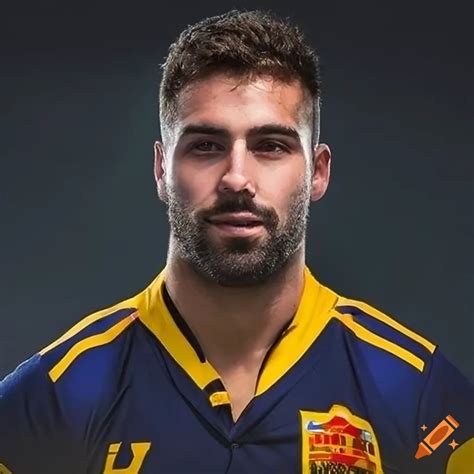 Portrait of a young spanish rugby player on Craiyon