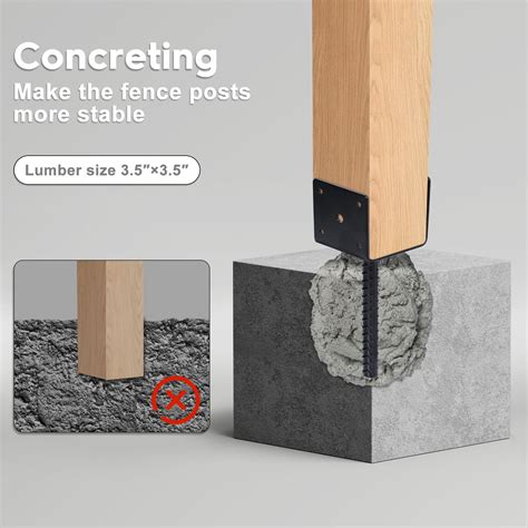 Snapklik.com : XYADX Concrete Fence Post Base 4x4 Inches 4 Pack