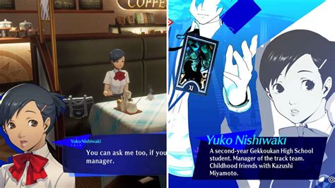 Persona 3 Reload: Yuko Nishiwaki Social Link Guide