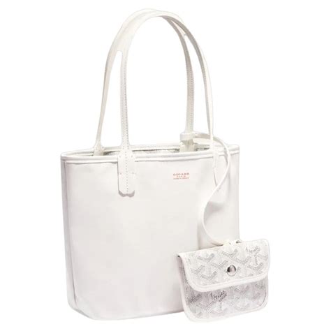 Goyard White Saïgon Structuré Mini Bag For Sale at 1stDibs