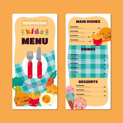Menu cartoon Images - Free Download on Freepik