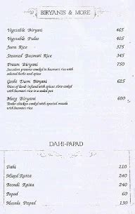 Menu of Gaylord, Churchgate, Mumbai | December 2024