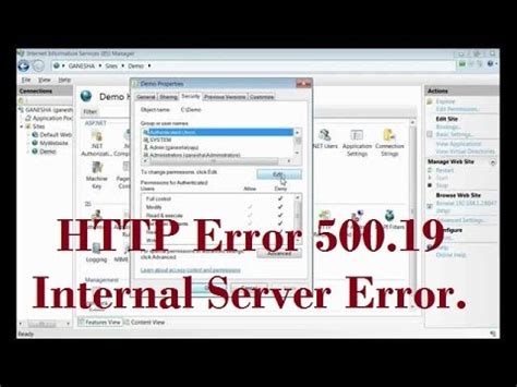 Image result for HTTP Error 500.19 Solutions