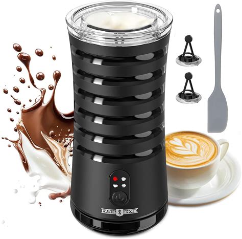 Paris Rhône Milk Frother, 4 in 1, Non-Slip, Hot & Cold Milk Steamer ...
