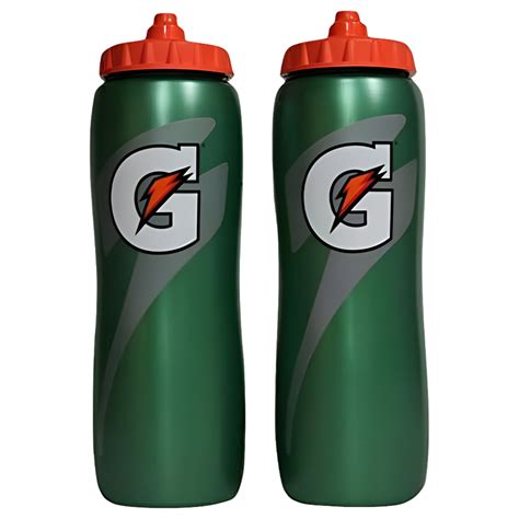 Gatorade 32 oz Squeeze Water Sports Bottle Pack of 2 Easy Grip Durable ...