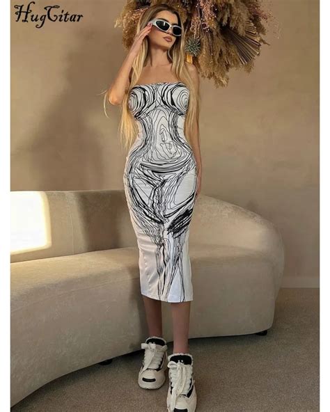 Black & White Nude Art Bodycon Dress