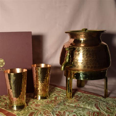 Buy Hand-hammered Pure Copper Water Dispenser Set (5L) | P-TAL