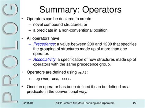 Image result for Prolog Operators