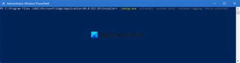 Image result for Uninstall Edge Using Command Prompt
