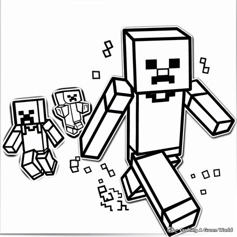Minecraft Steve Coloring Pages - Free & Printable!
