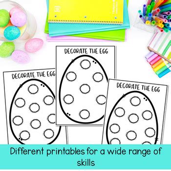Decorate the Egg Easter Activity for Toddlers and Preschool | TPT